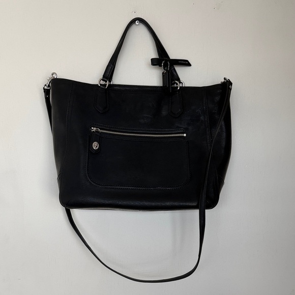 Coach Handbags - Coach Genuine Leather Tote with Silver Hardware